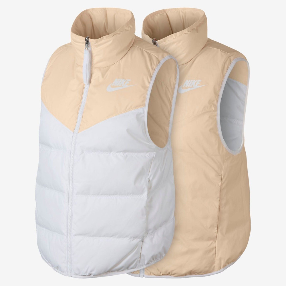 Nike Sportswear Reversible Down Fill Vest Guava White 939442-838 Women Size M